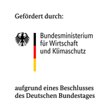 Gefördert durch das Bundesministerium für Wirtschaft und Klimaschutz aufgrund eines Beschlusses des Deutschen Bundestages